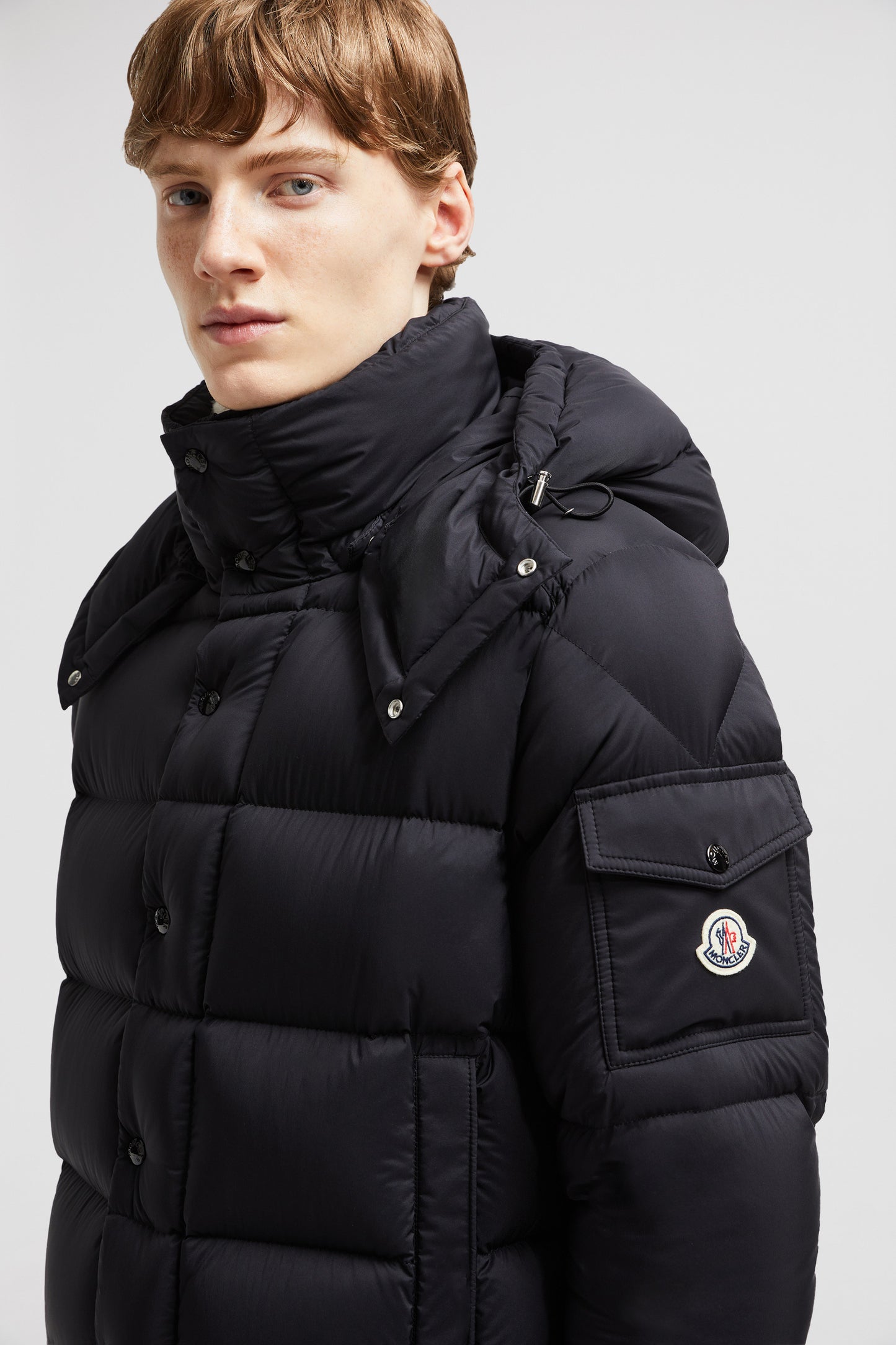 Moncler, down jacket, nylon jacket, black outerwear, winter fashion