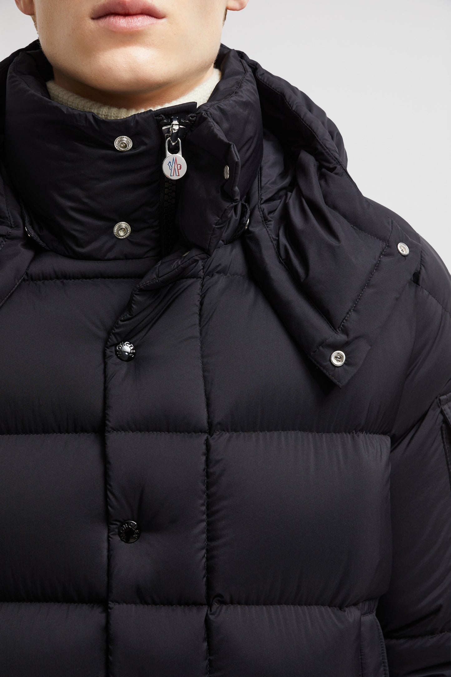 Moncler, down jacket, nylon jacket, black outerwear, winter fashion