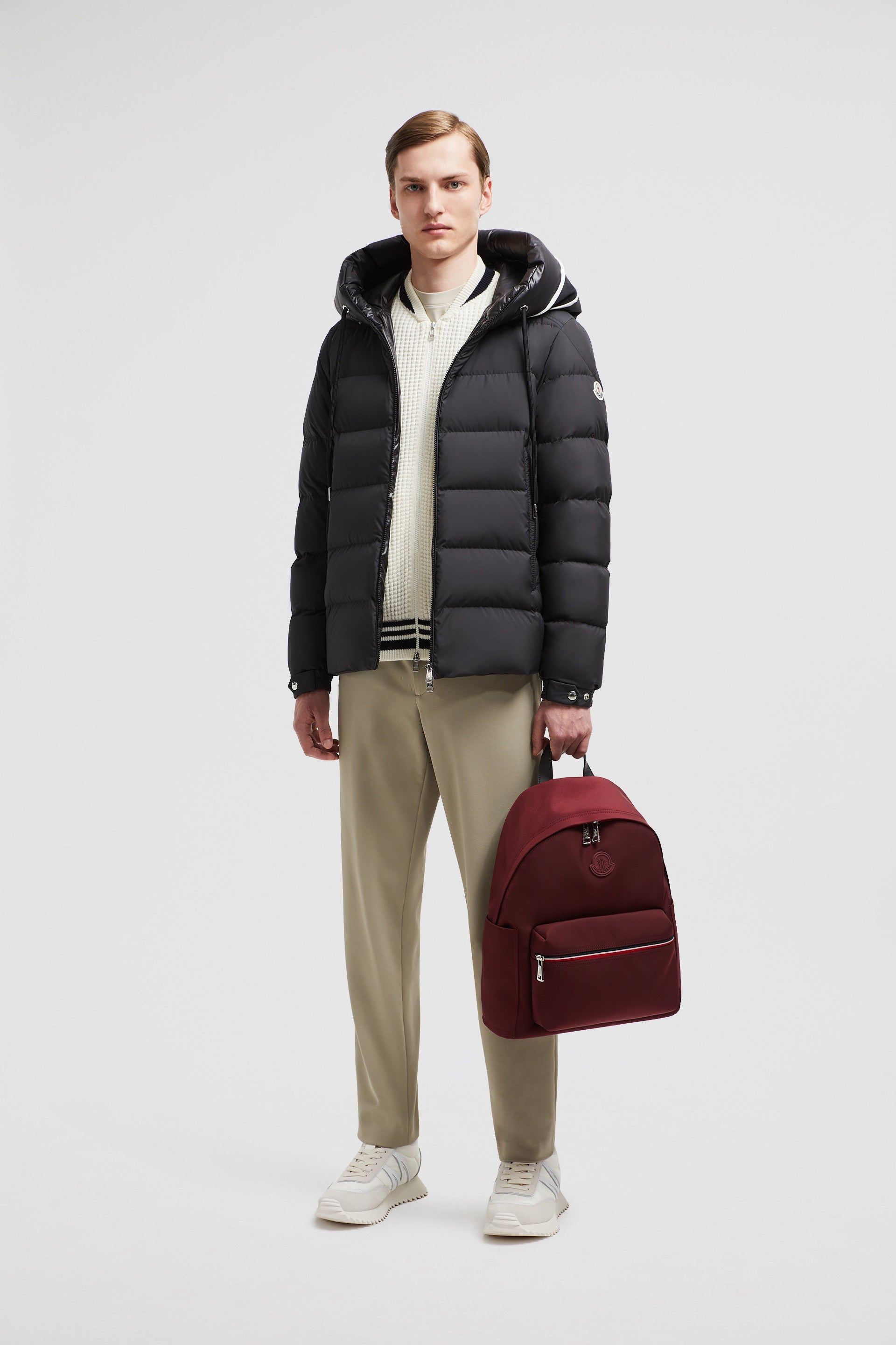 Moncler jacket, black quilted jacket, premium outerwear, men's autumn fashion, nylon jacket