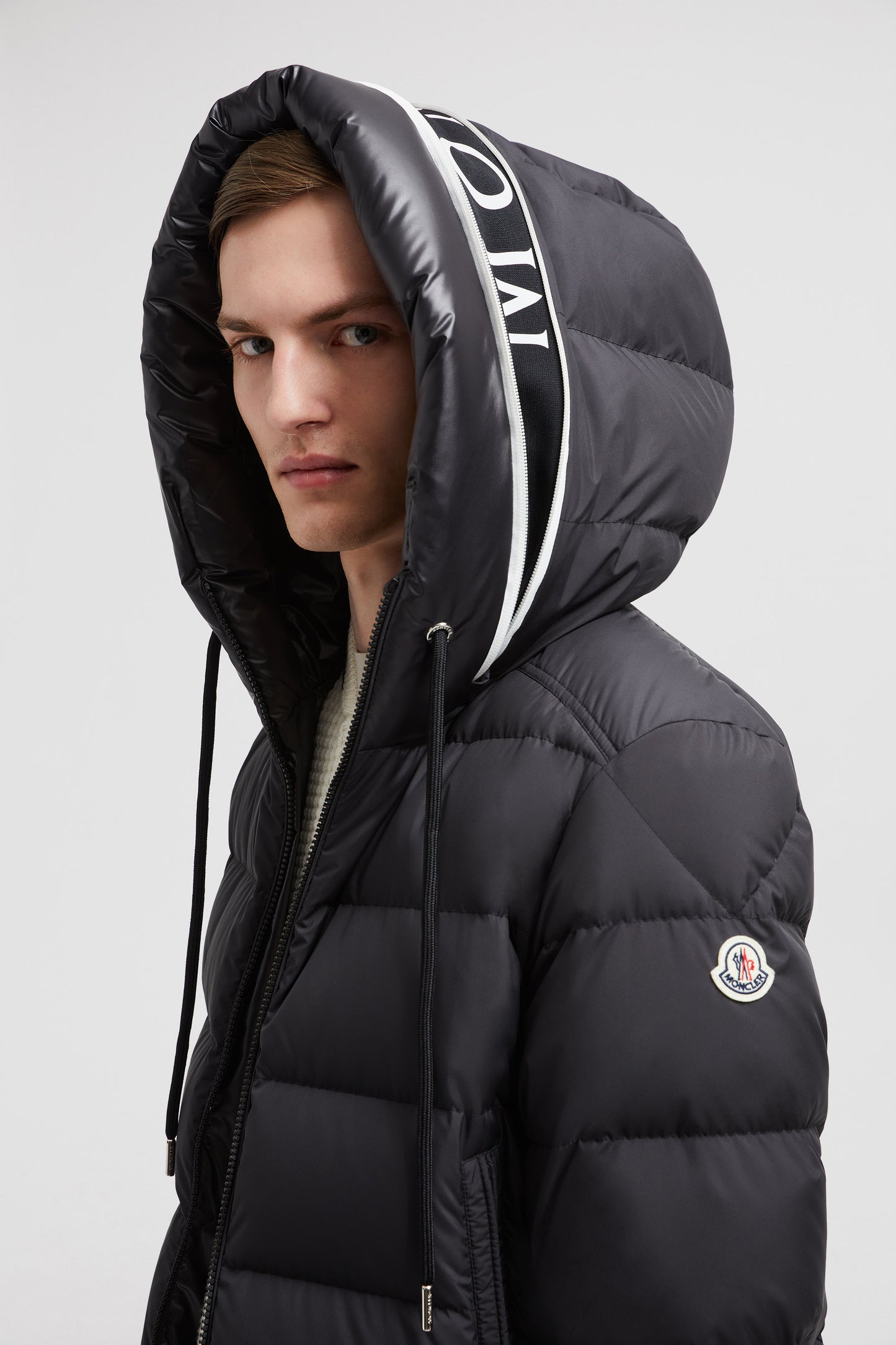 Moncler jacket, black quilted jacket, premium outerwear, men's autumn fashion, nylon jacket