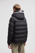 Moncler jacket, black quilted jacket, premium outerwear, men's autumn fashion, nylon jacket
