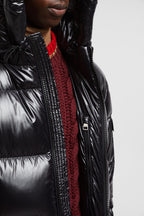 Ecrins jacket, shiny nylon jacket, Moncler outerwear, black nylon jacket, Fall-Winter 2024 fashion