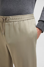 beige joggers, nylon pants, luxury loungewear, Moncler joggers, Autumn-Winter 2024