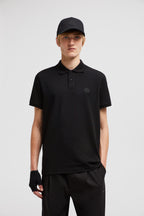 Moncler polo, black cotton polo, luxury men's polo, designer polo, Autumn-Winter 2024 fashion