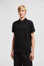 Moncler polo, black cotton polo, luxury men's polo, designer polo, Autumn-Winter 2024 fashion