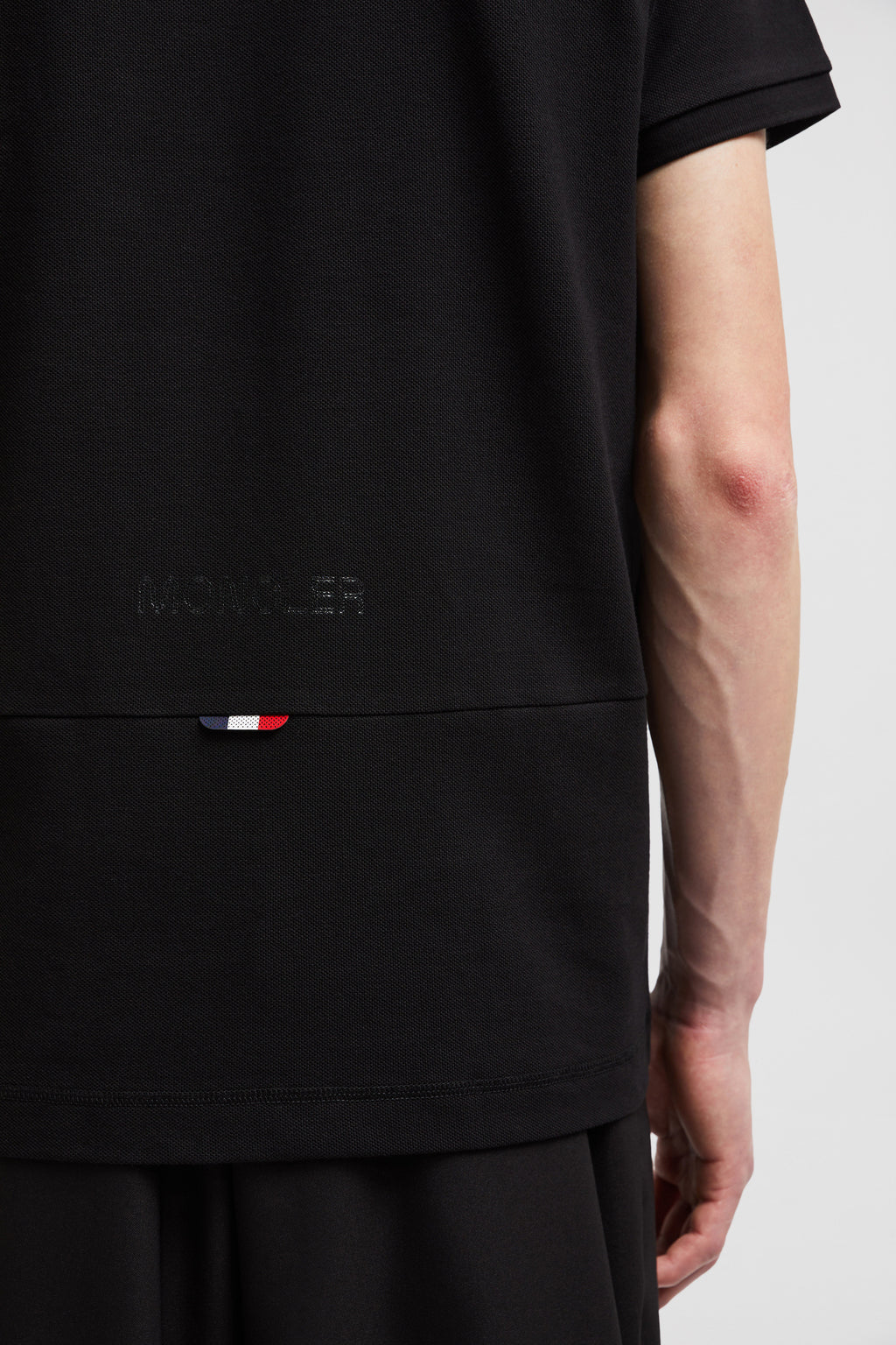 Moncler polo, black cotton polo, luxury men's polo, designer polo, Autumn-Winter 2024 fashion