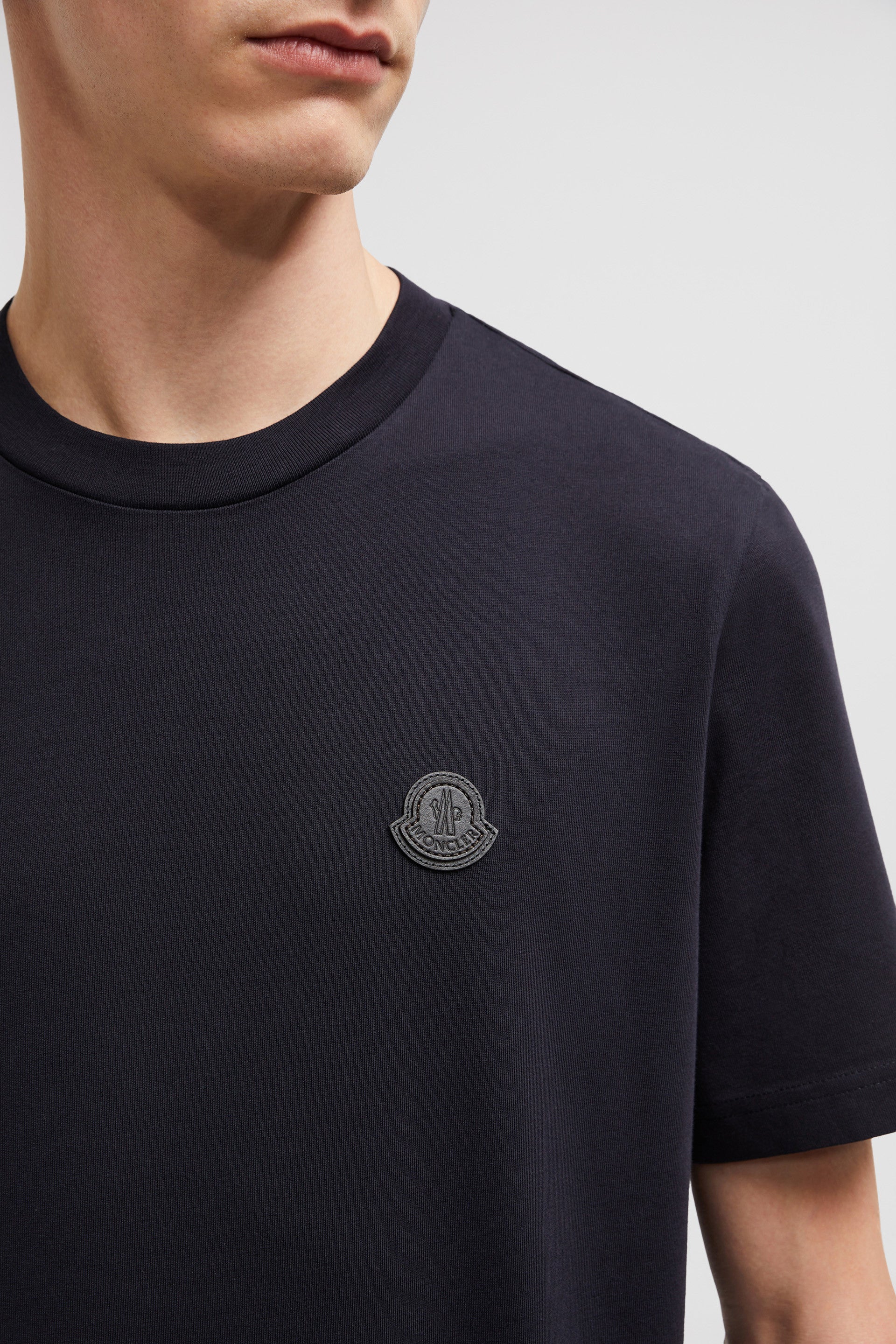 Navy Blue Logo T shirt Moncler Men WE IN STYLE