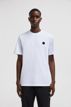 Moncler, logo T-shirt, white T-shirt, cotton T-shirt, designer T-shirt