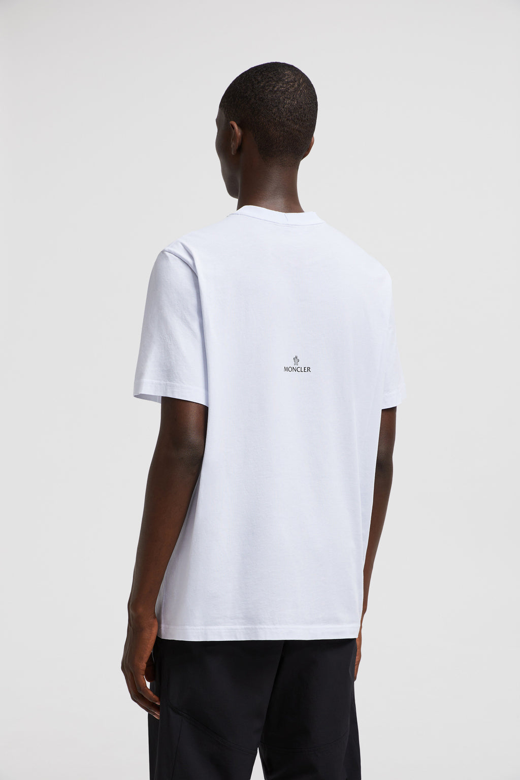 Moncler, logo T-shirt, white T-shirt, cotton T-shirt, designer T-shirt
