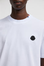Moncler, logo T-shirt, white T-shirt, cotton T-shirt, designer T-shirt
