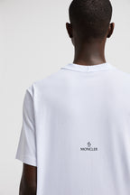Moncler, logo T-shirt, white T-shirt, cotton T-shirt, designer T-shirt