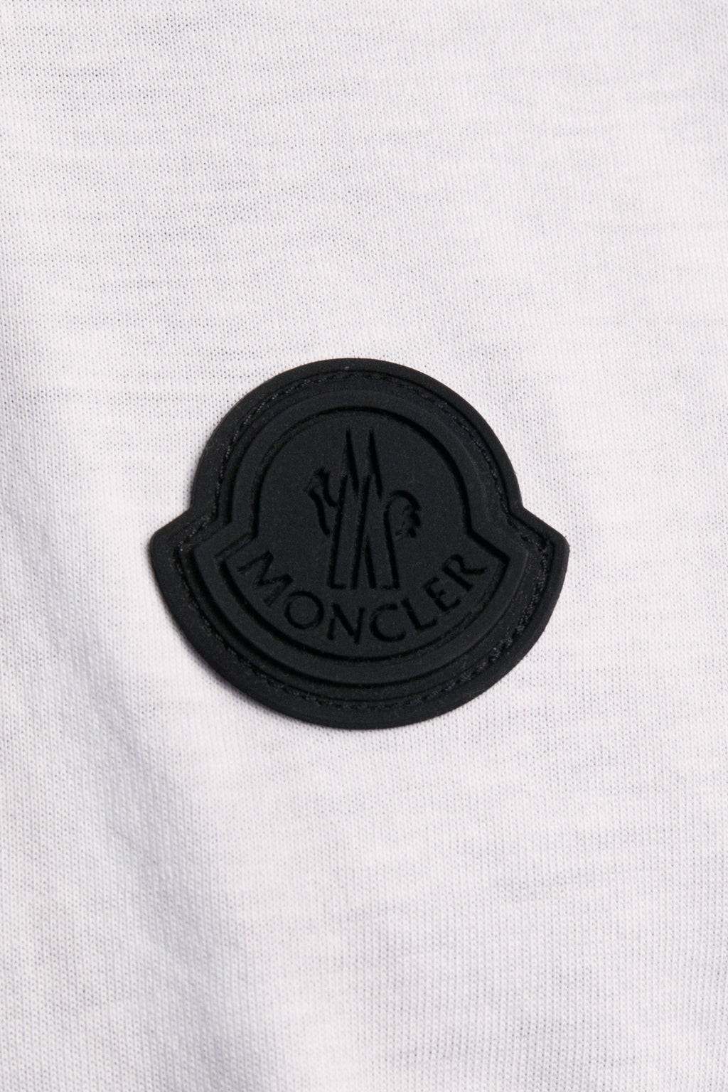 Moncler, logo T-shirt, white T-shirt, cotton T-shirt, designer T-shirt