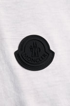 Moncler, logo T-shirt, white T-shirt, cotton T-shirt, designer T-shirt
