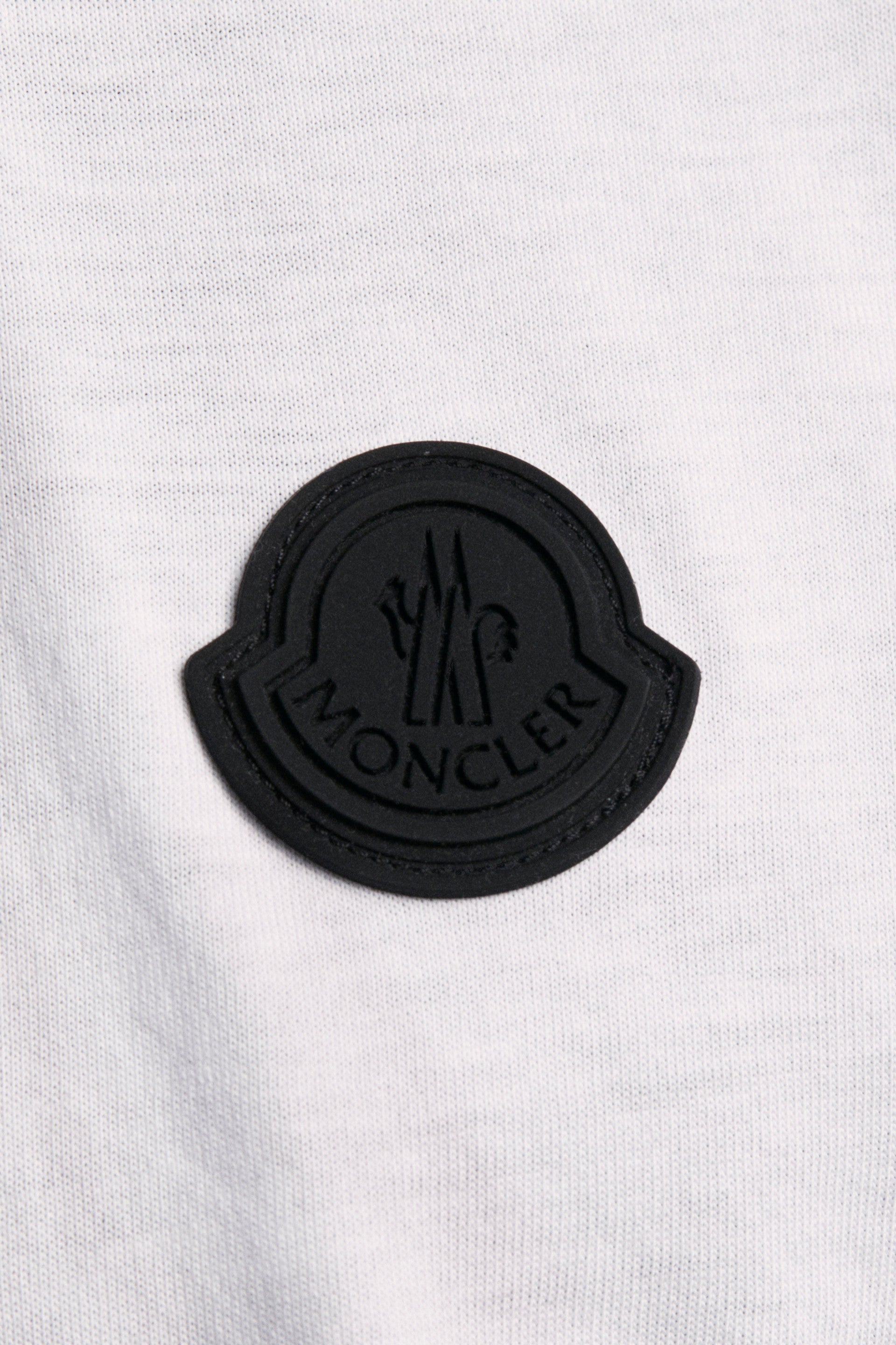Moncler, logo T-shirt, white T-shirt, cotton T-shirt, designer T-shirt