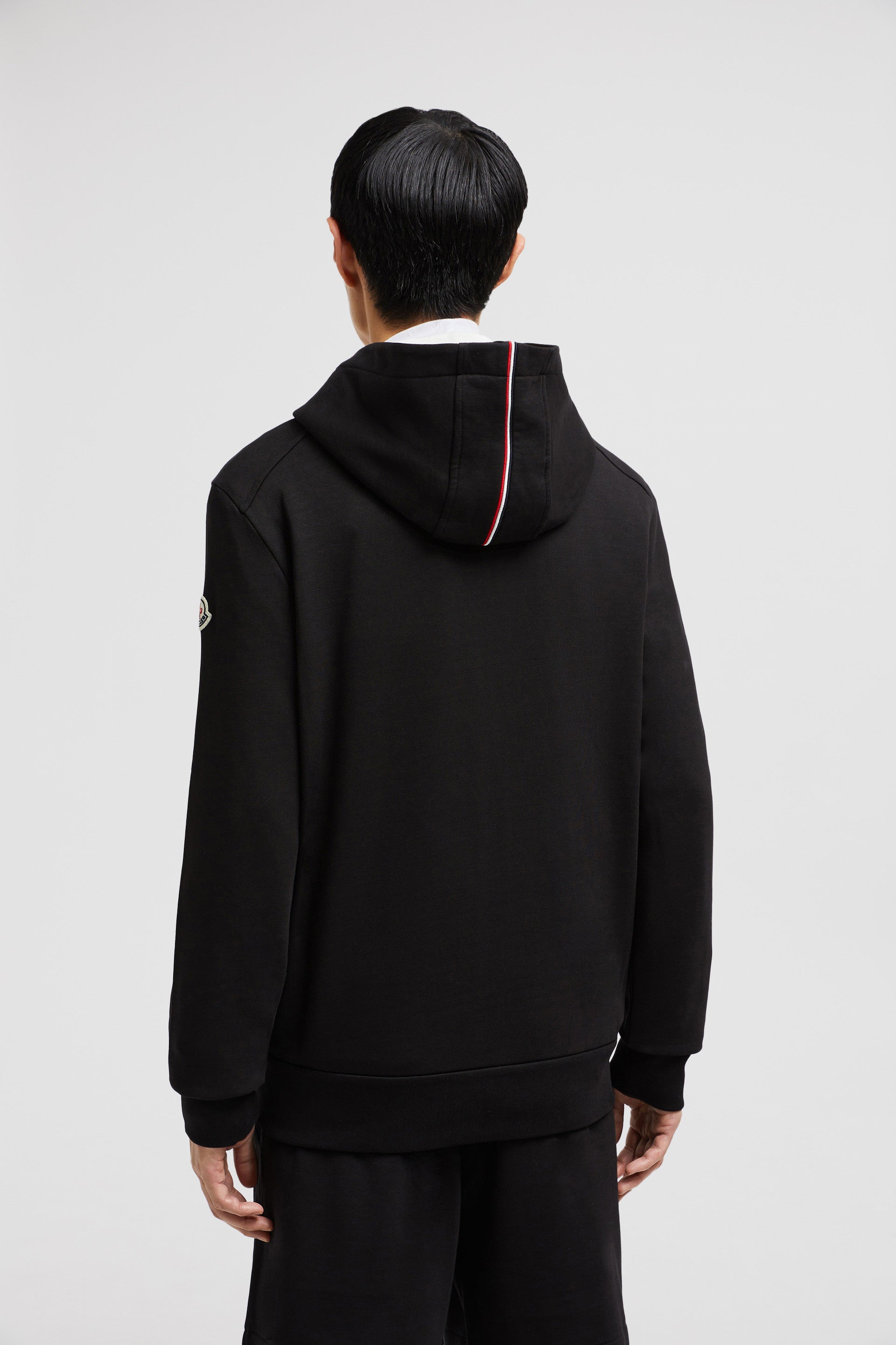 luxury hoodie, black zip-up hoodie, Moncler hoodie, designer hoodie, Autumn-Winter 2024 collection