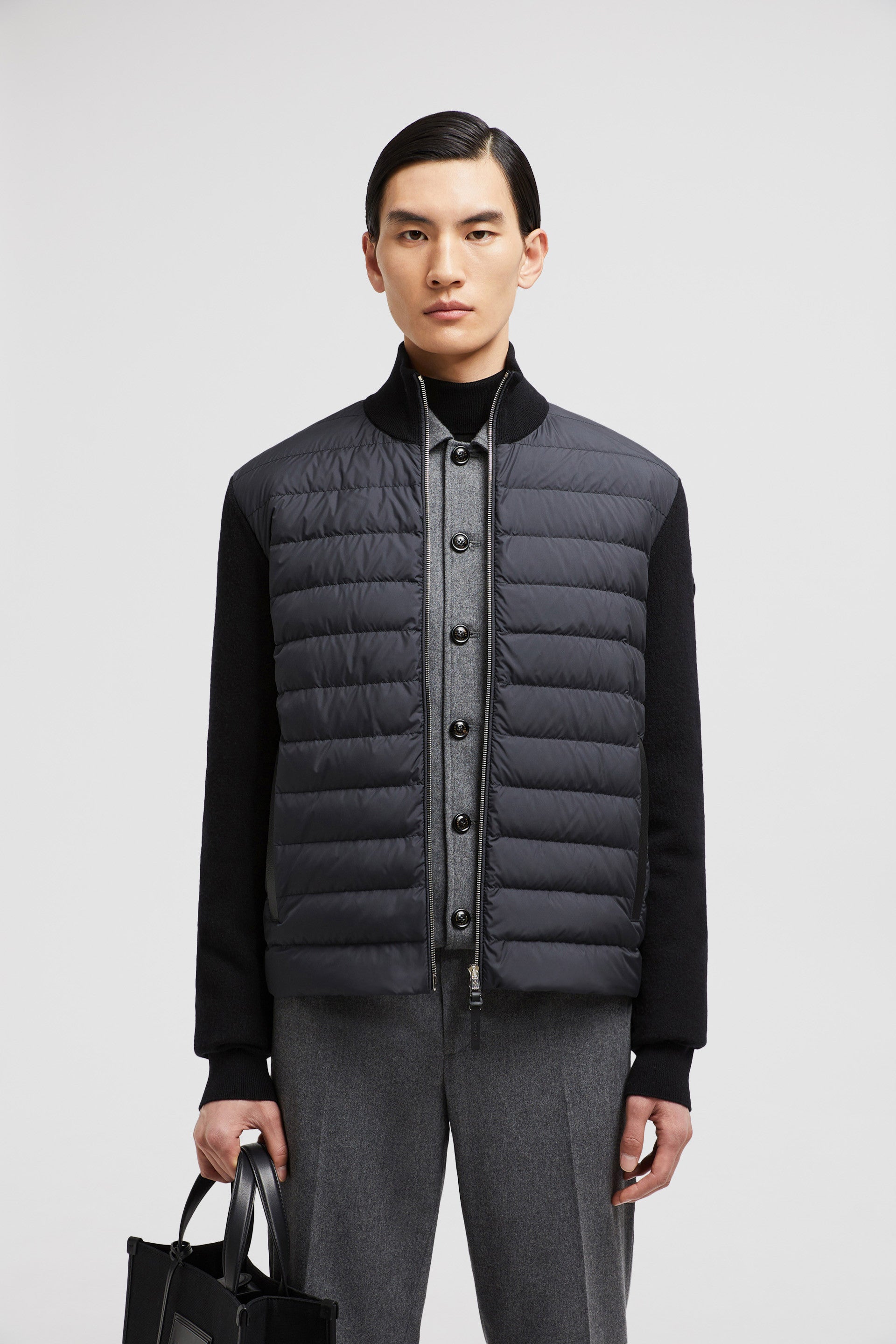 Bi-Material Jacket, Quilted Jacket, Black Jacket, Moncler Autumn-Winter 2024, Luxury Outerwear