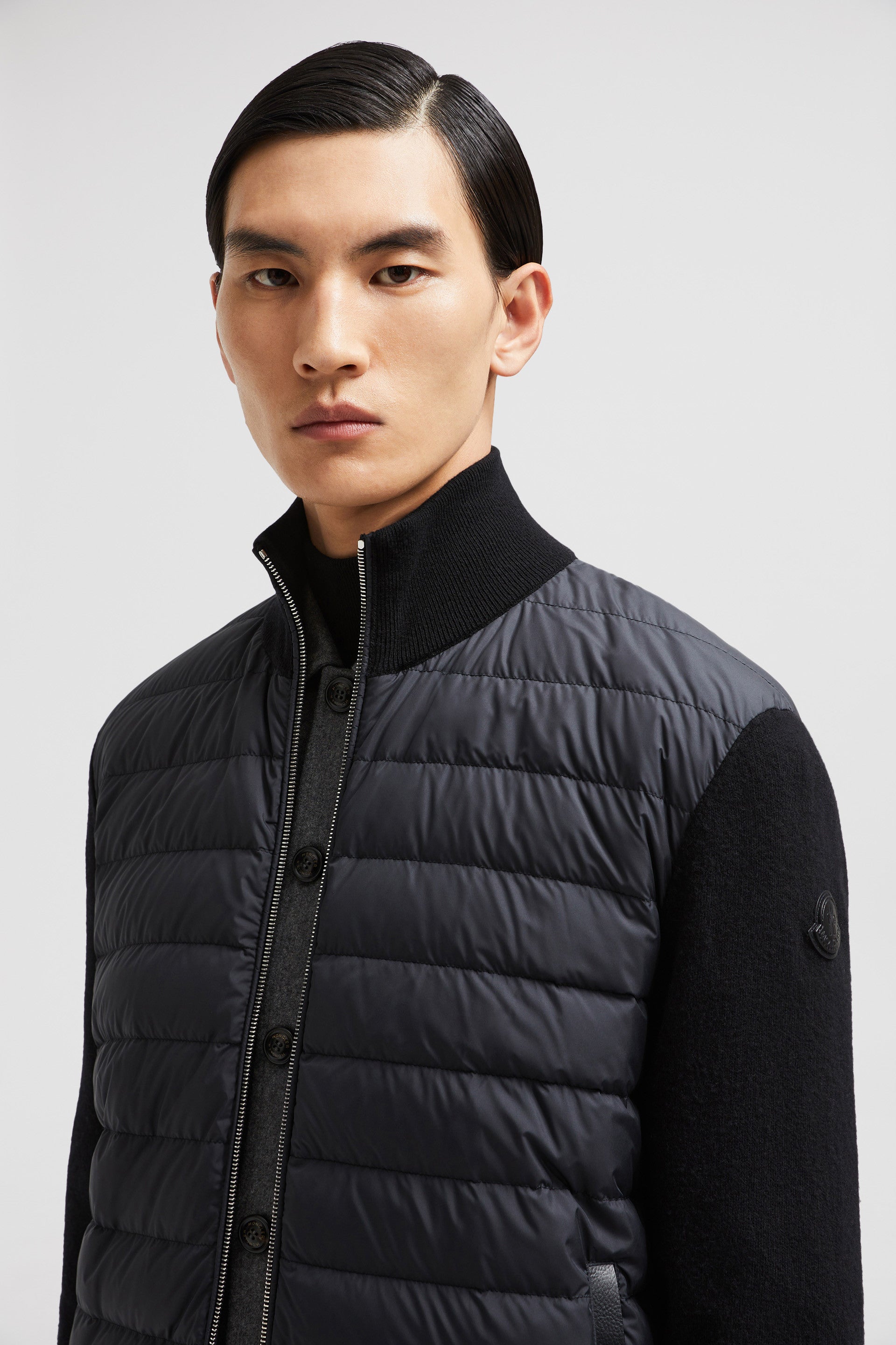 Bi-Material Jacket, Quilted Jacket, Black Jacket, Moncler Autumn-Winter 2024, Luxury Outerwear