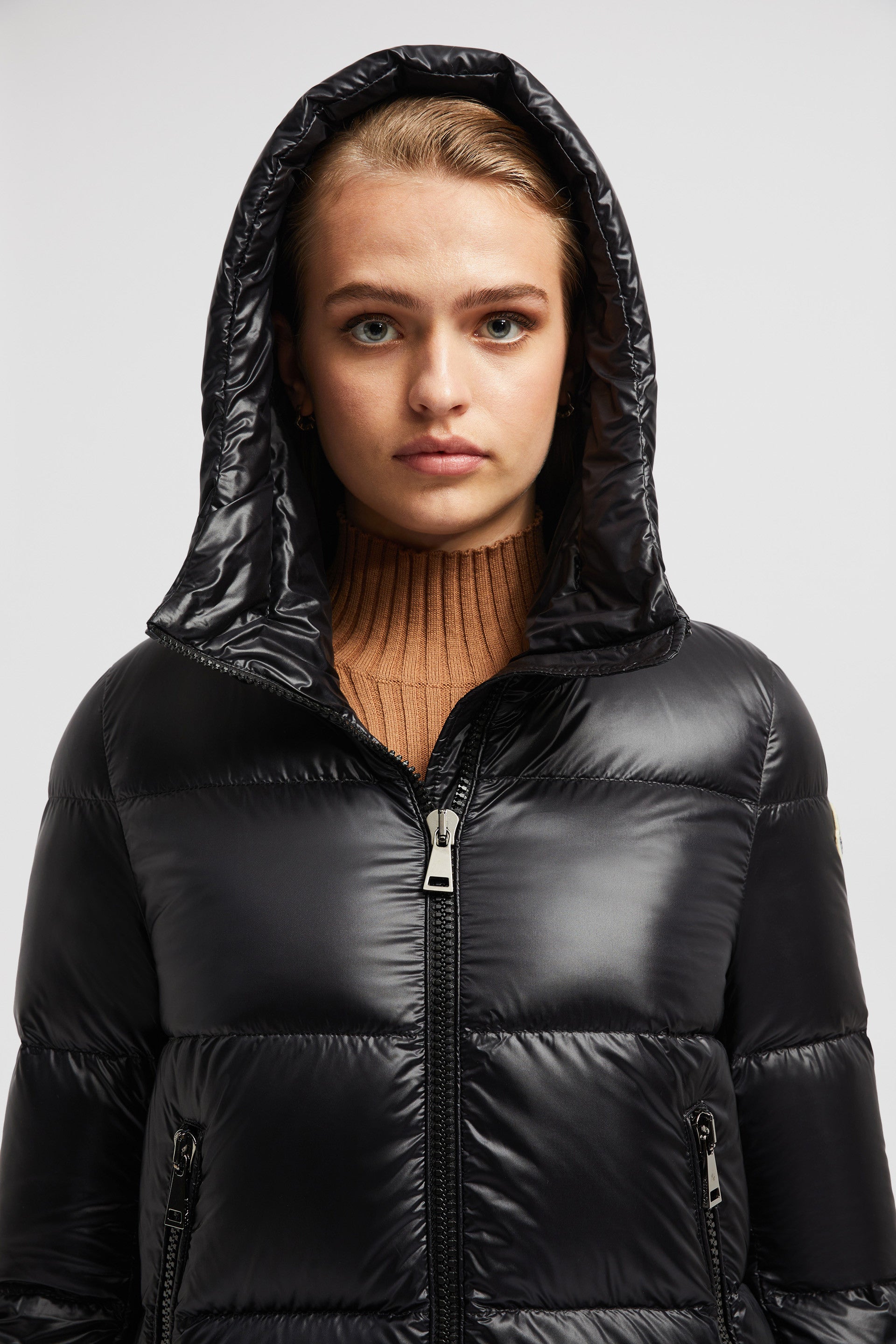 quilted jacket, nylon jacket, black jacket, autumn winter 2024, women's outerwear