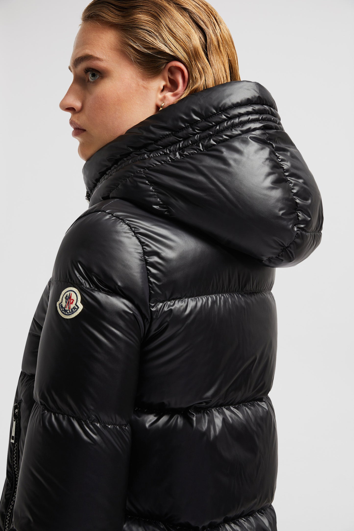 quilted jacket, nylon jacket, black jacket, autumn winter 2024, women's outerwear