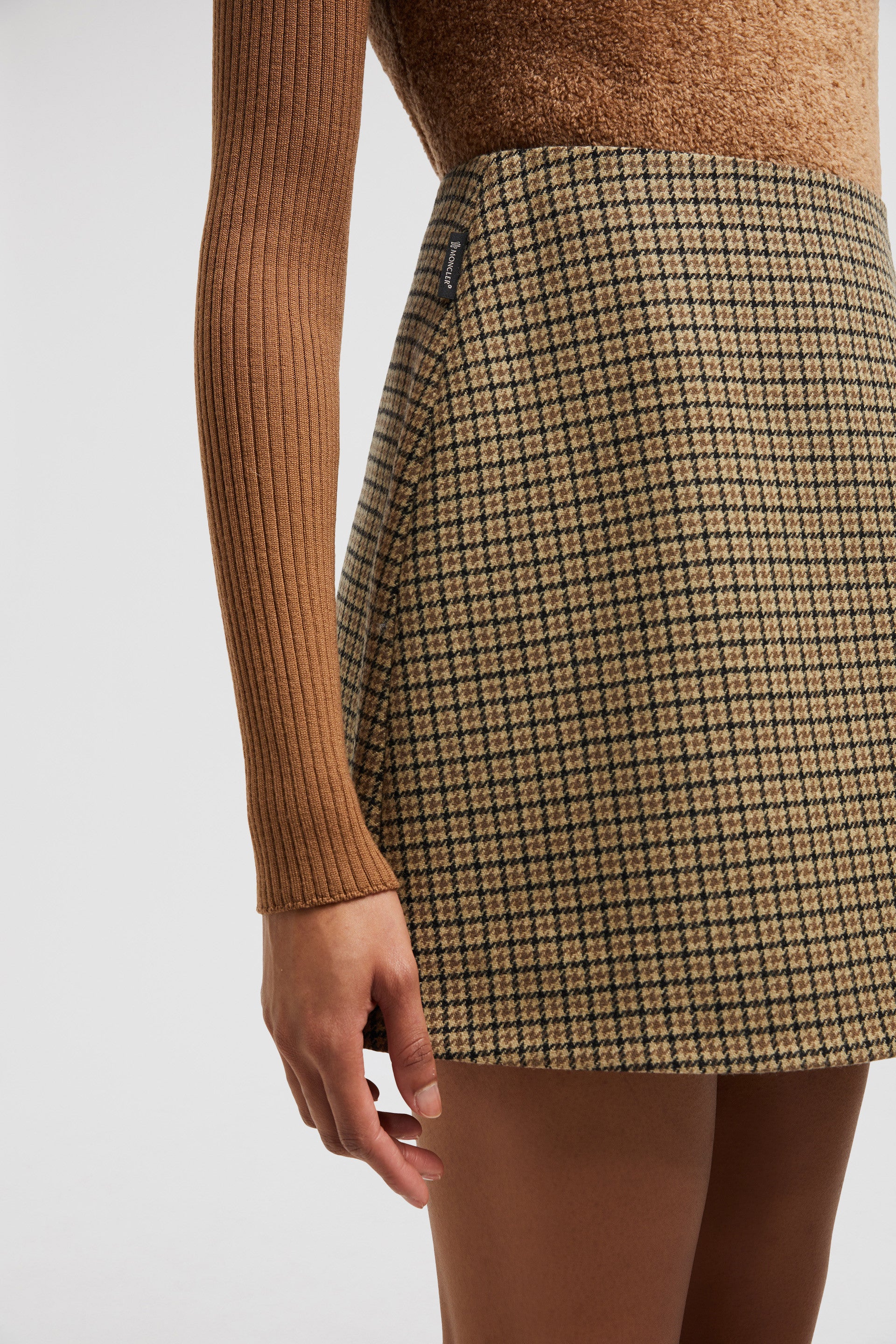 Moncler, wool mini skirt, plaid skirt, luxury fashion, women's fashion