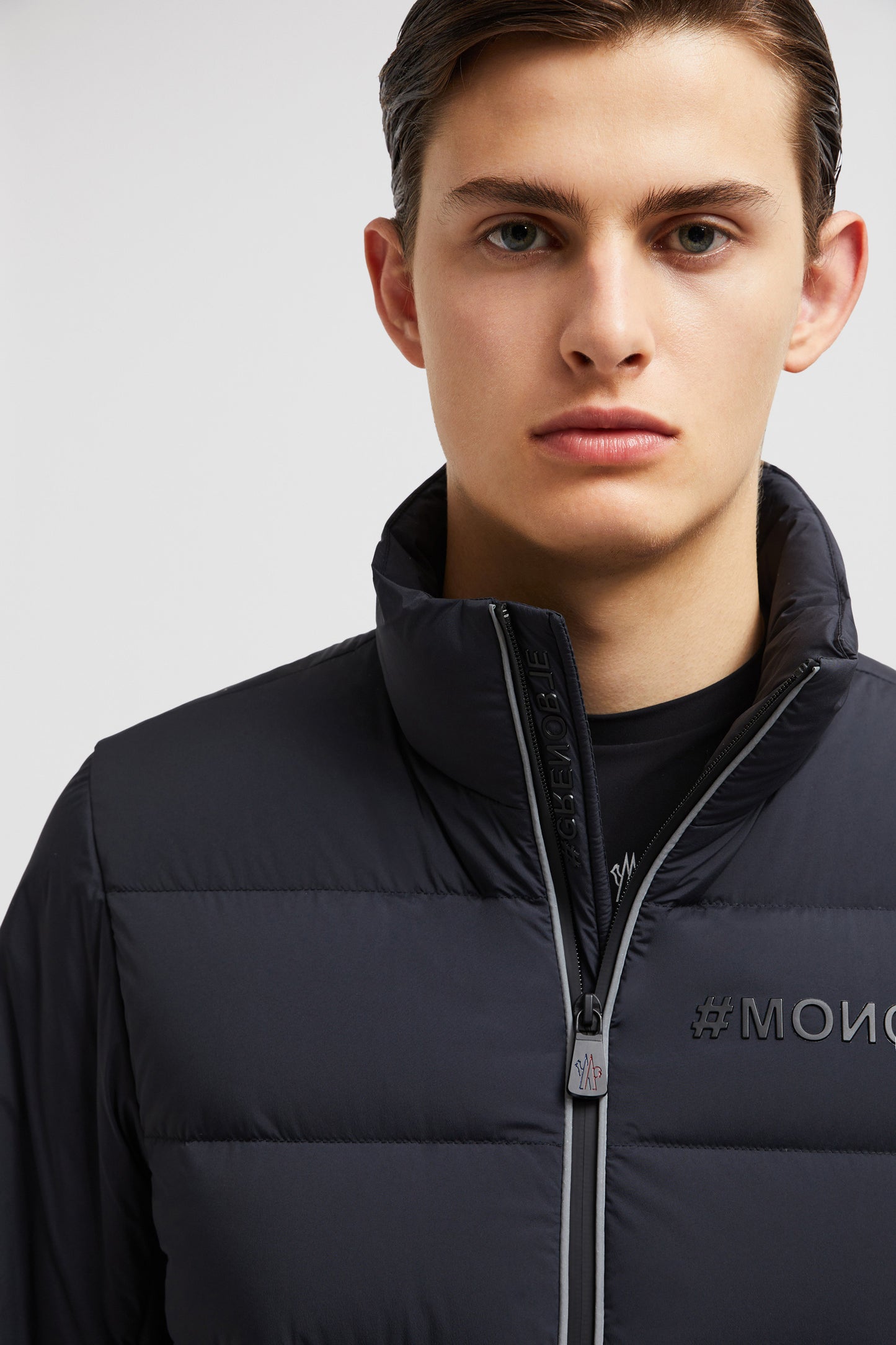 Two-tone jacket, Grey jacket, Moncler Grenoble, Autumn-Winter 2024, Luxury outerwear