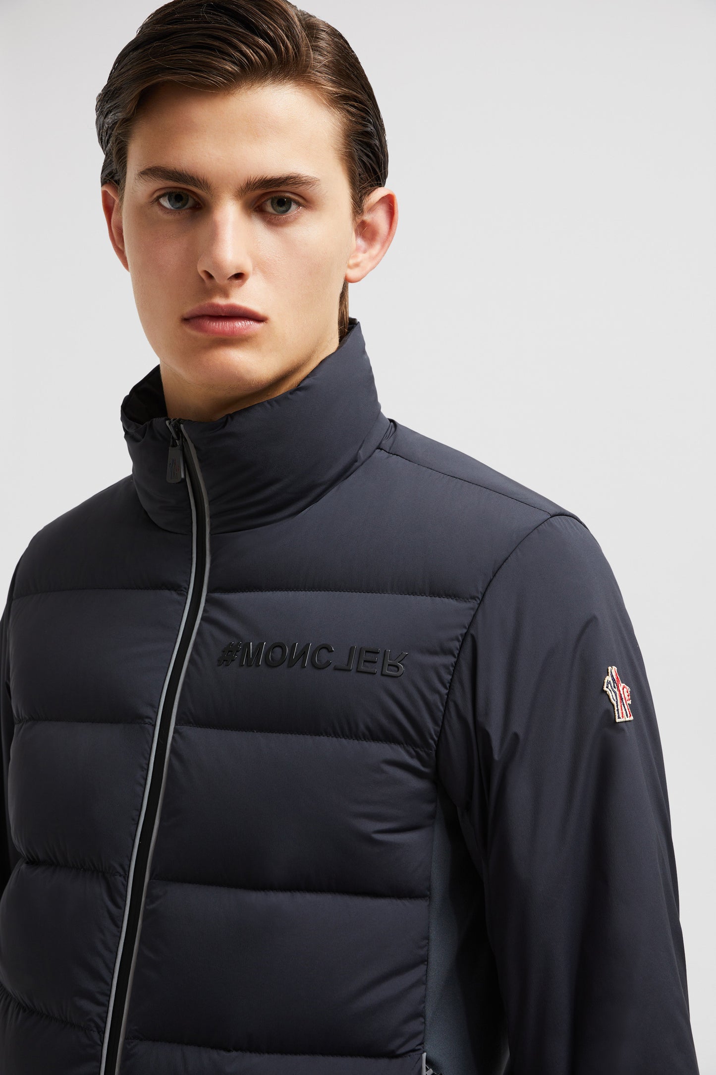 Two-tone jacket, Grey jacket, Moncler Grenoble, Autumn-Winter 2024, Luxury outerwear