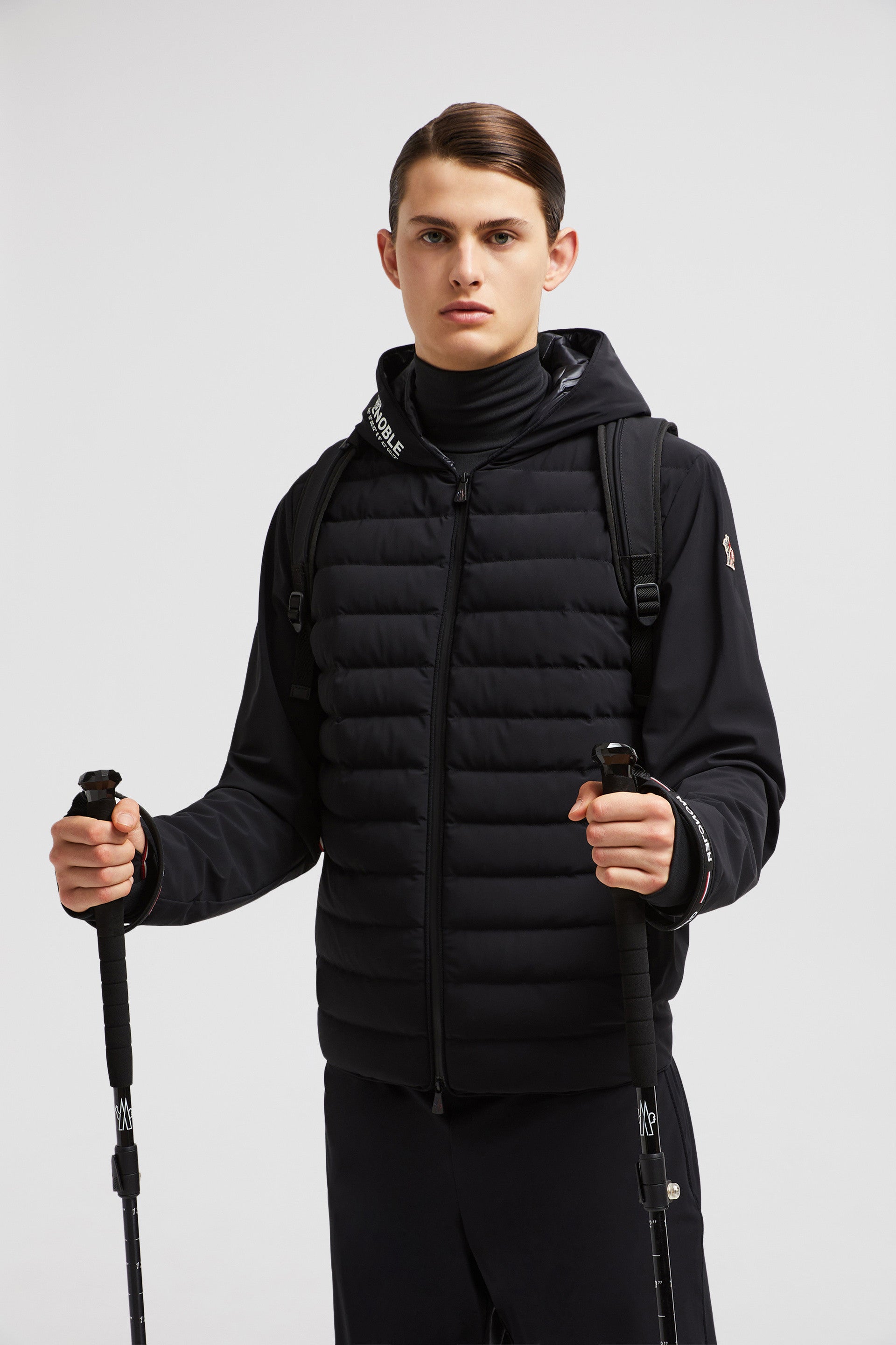 Moncler Grenoble jacket, bi-material jacket, black jacket, luxury men's outerwear, Autumn-Winter 2024