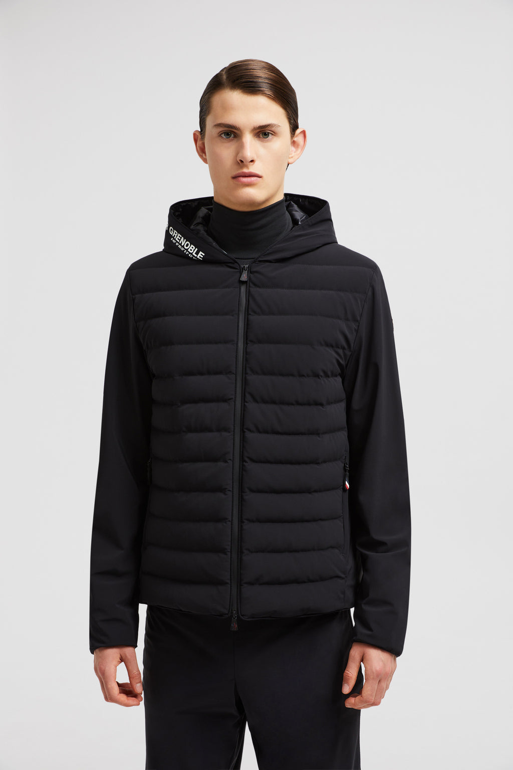 Moncler Grenoble jacket, bi-material jacket, black jacket, luxury men's outerwear, Autumn-Winter 2024