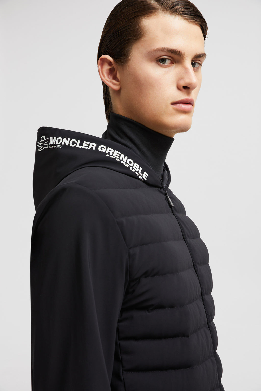 Moncler Grenoble jacket, bi-material jacket, black jacket, luxury men's outerwear, Autumn-Winter 2024