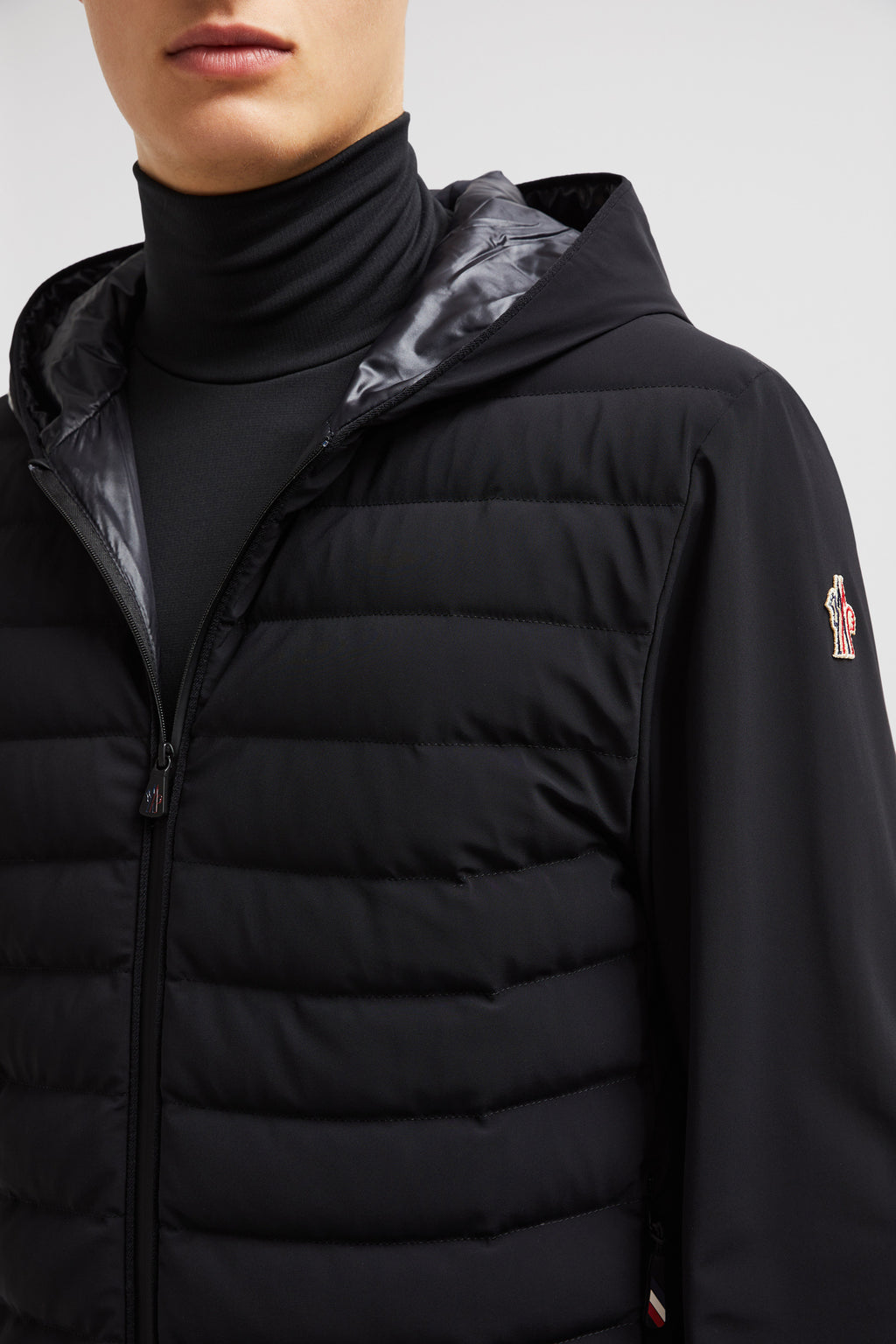 Moncler Grenoble jacket, bi-material jacket, black jacket, luxury men's outerwear, Autumn-Winter 2024