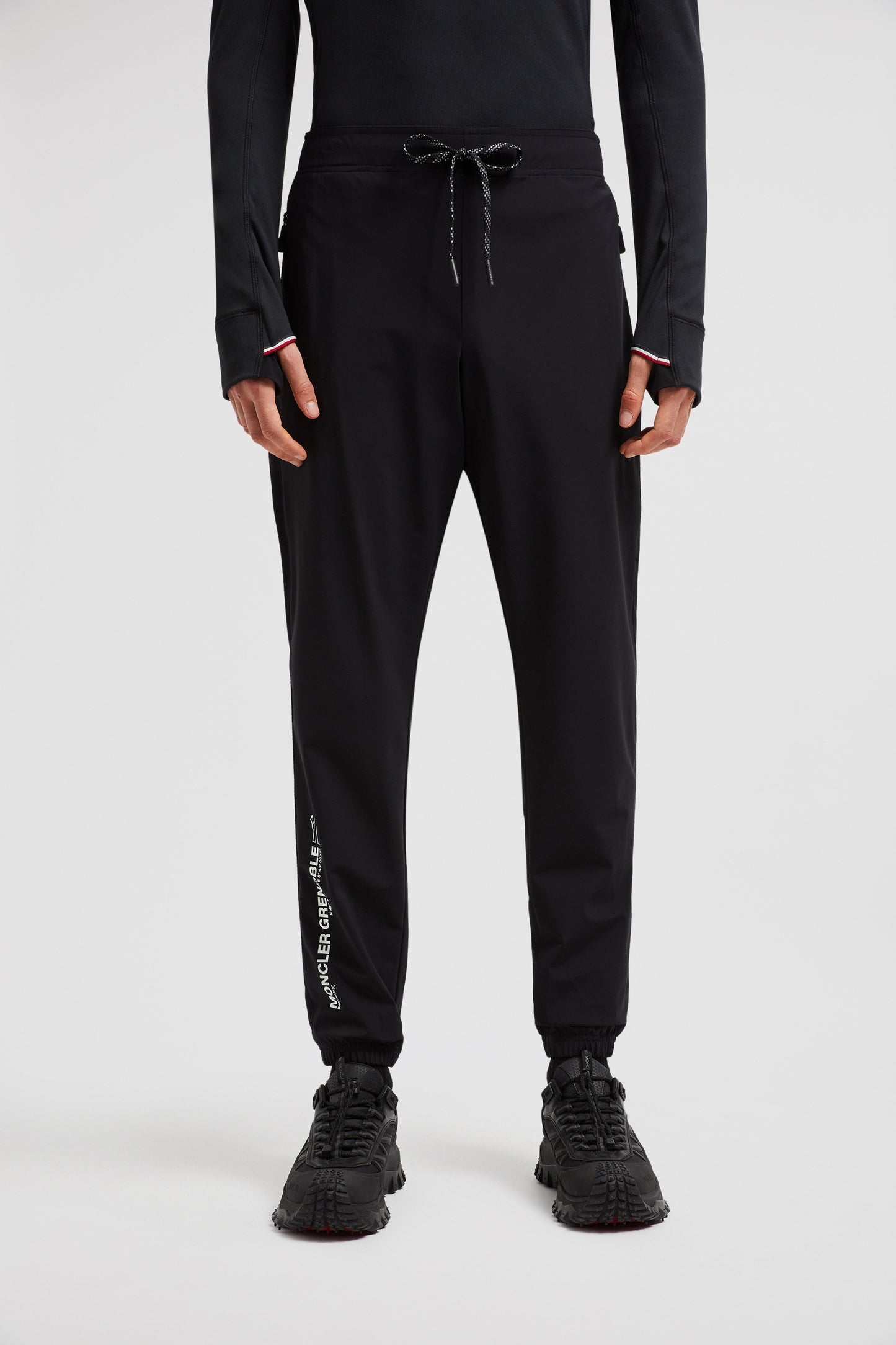 Moncler Grenoble, black nylon pants, luxury jogging pants, Autumn-Winter 2024, high-end activewear