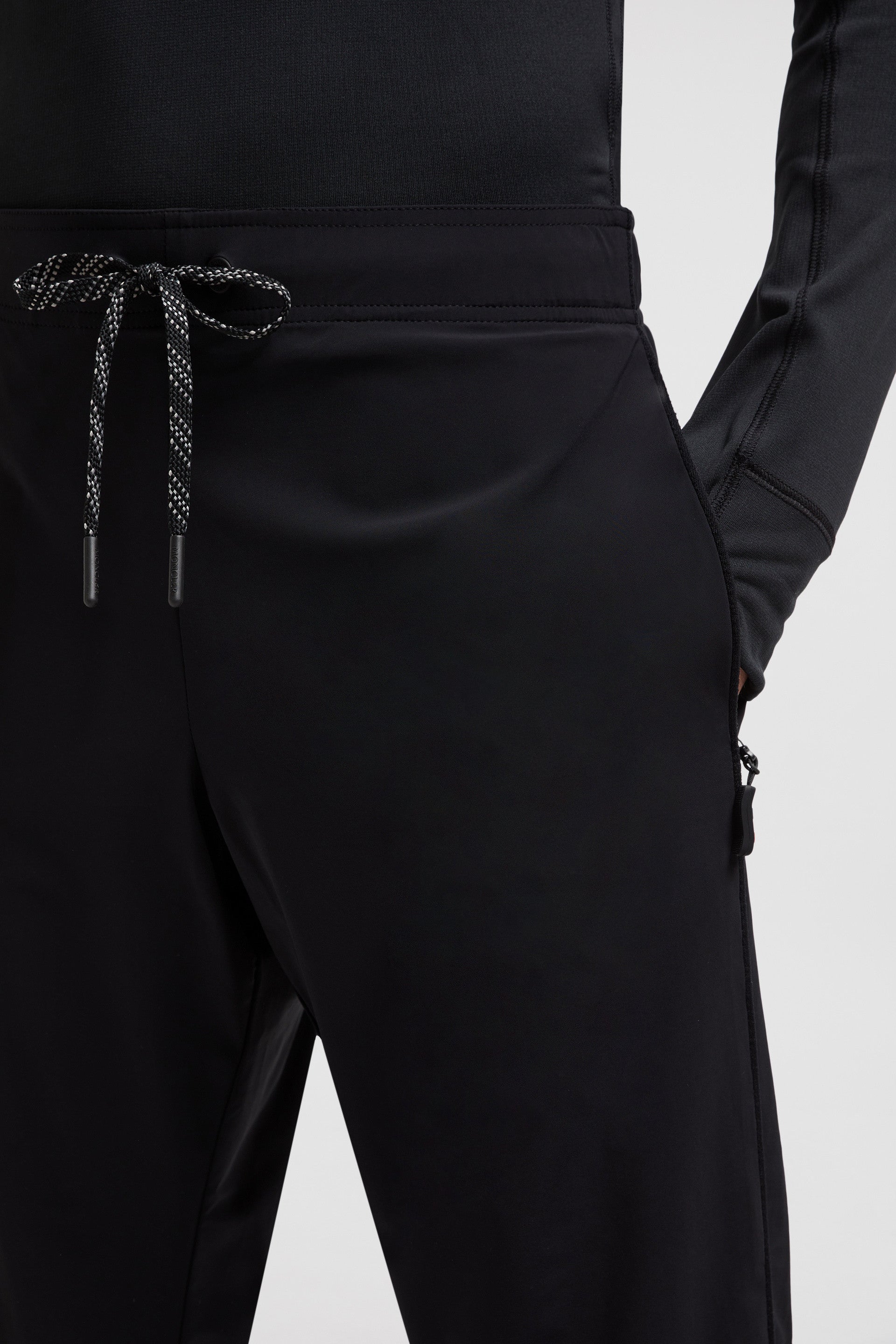 Moncler Grenoble, black nylon pants, luxury jogging pants, Autumn-Winter 2024, high-end activewear