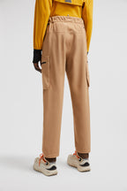 Image of Beige Cargo Pants by Moncler Grenoble for Women - Season Autumn-Winter 2024 - Detail View 5
