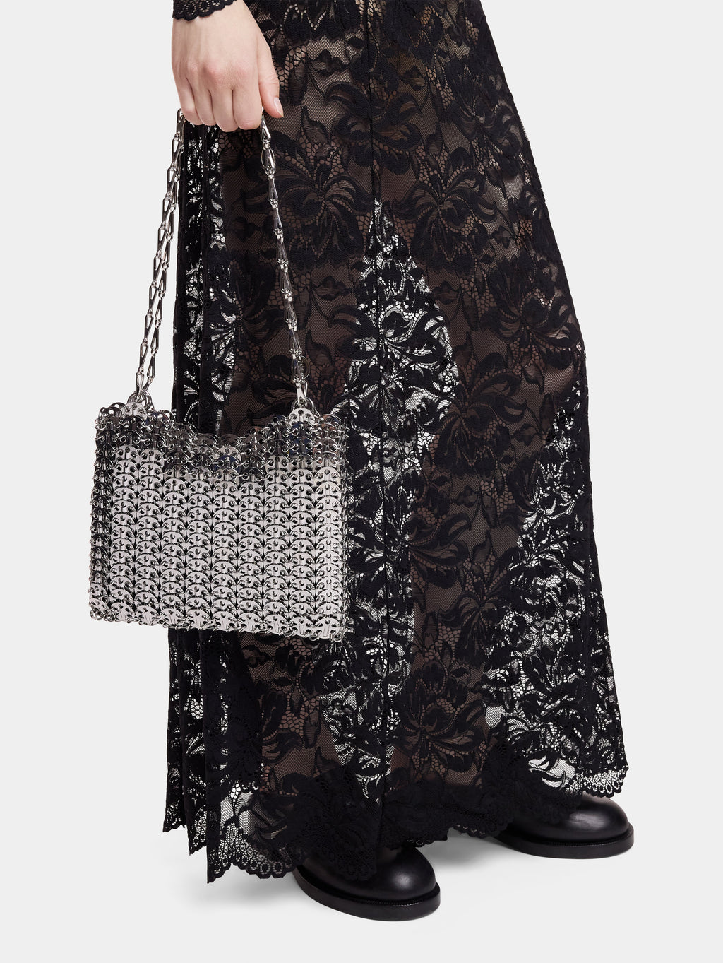 Rabanne, Iconic 1969 Bag, silver metal bag, Autumn-Winter 2024, fashion accessory