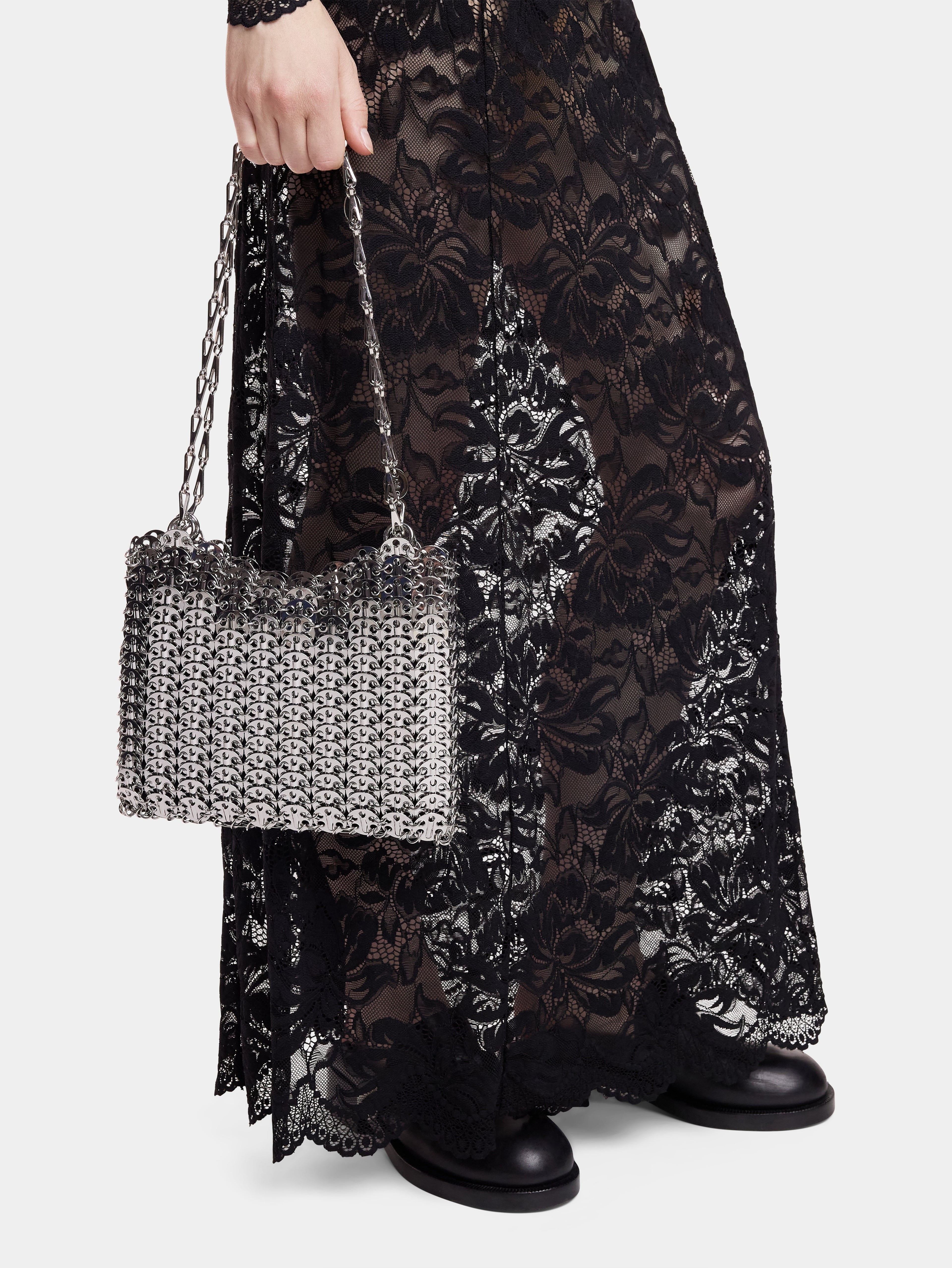 Rabanne, Iconic 1969 Bag, silver metal bag, Autumn-Winter 2024, fashion accessory