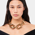 Immagine della collana XL Link in oro di Rabanne per donne - Stagione Autunno-Inverno 2024 - Vista Posteriore