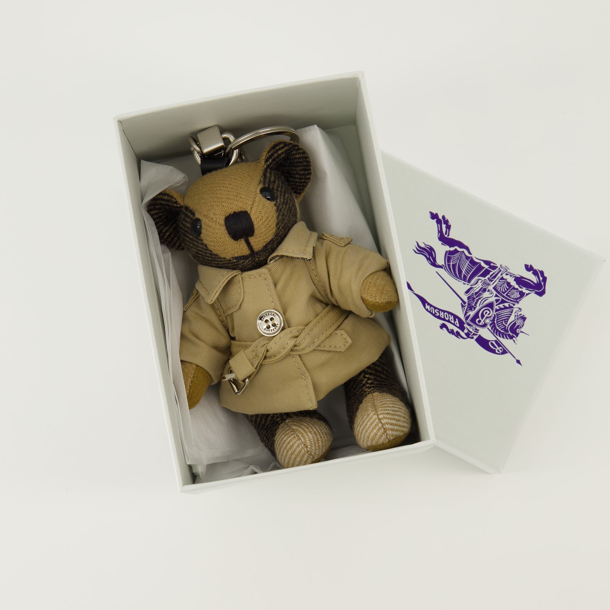Image of Thomas Bear Beige Keychain by Burberry for Women - Season Spring-Summer 2026 - Detail View 2