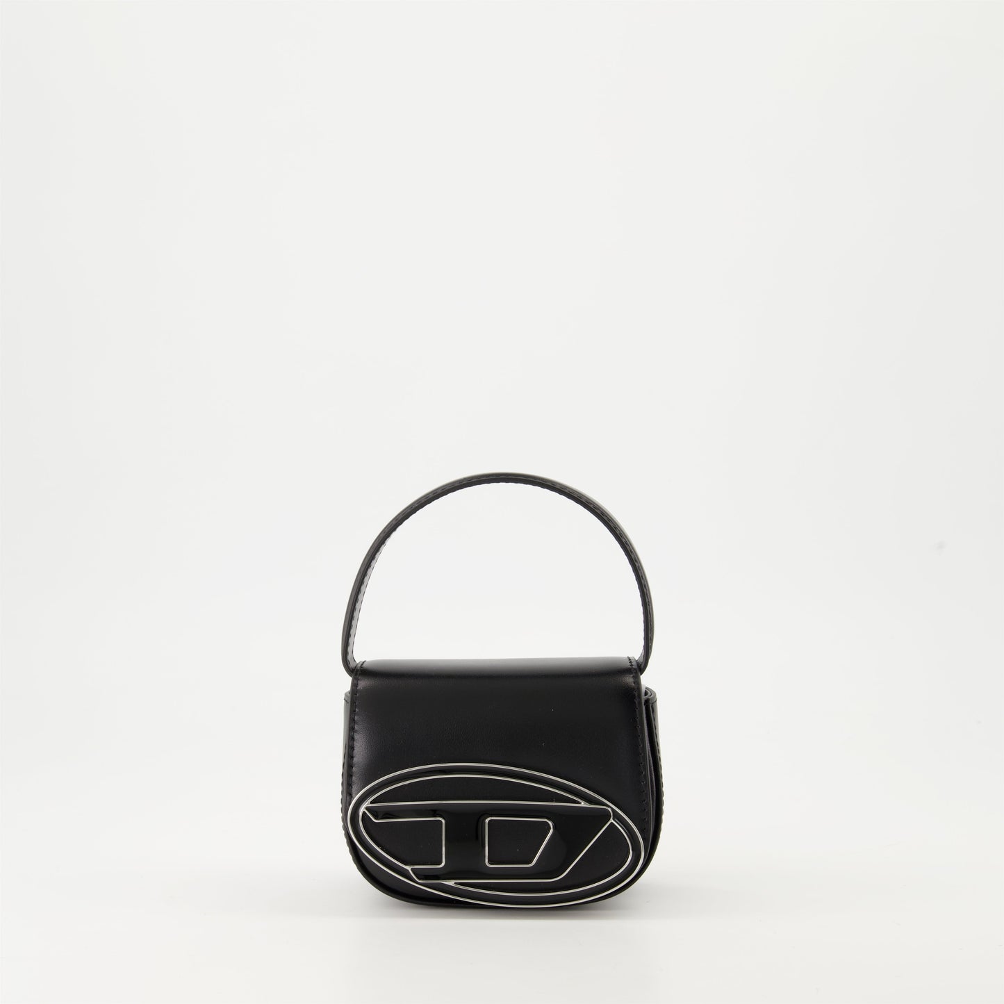 Diesel Mini Bag, Black Leather Bag, Autumn-Winter 2024, Adjustable Leather Strap, Luxury Shoulder Bag 