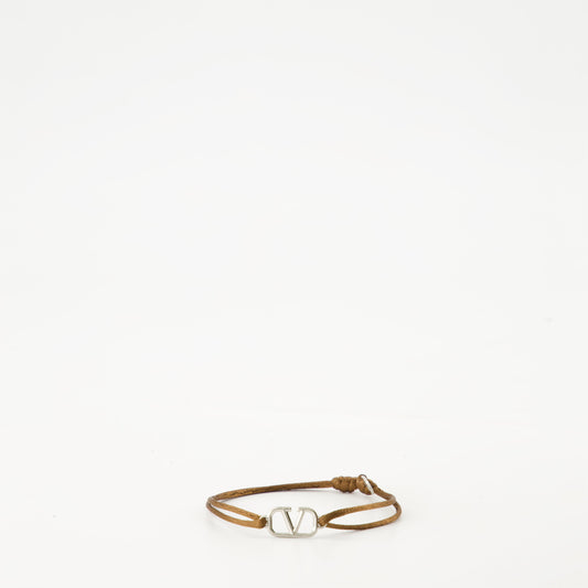 Valentino Garavani, Brown Cord Bracelet, Vlogo, Luxury Accessories, Autumn-Winter 2024