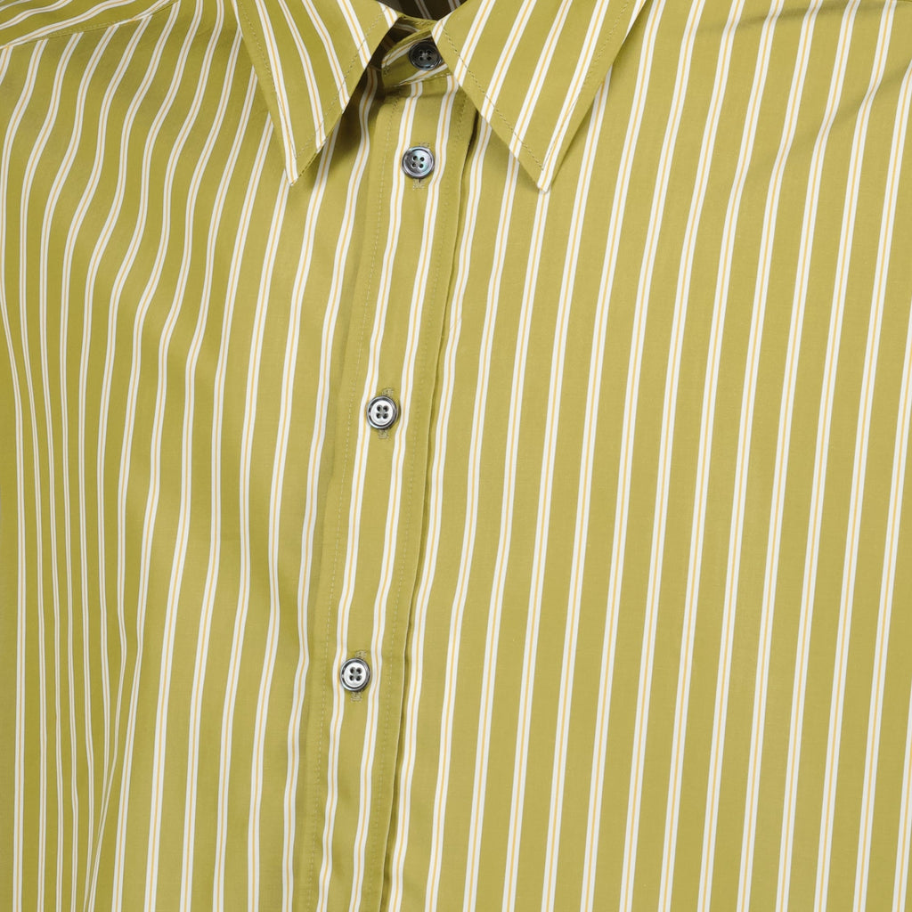Ami de Coeur, green striped shirt, organic cotton, spring summer collection, unisex fashion