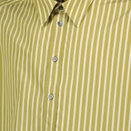 Ami de Coeur, green striped shirt, organic cotton, spring summer collection, unisex fashion