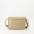 nylon bag, Saint Laurent, beige bag, adjustable strap bag, sustainable fashion