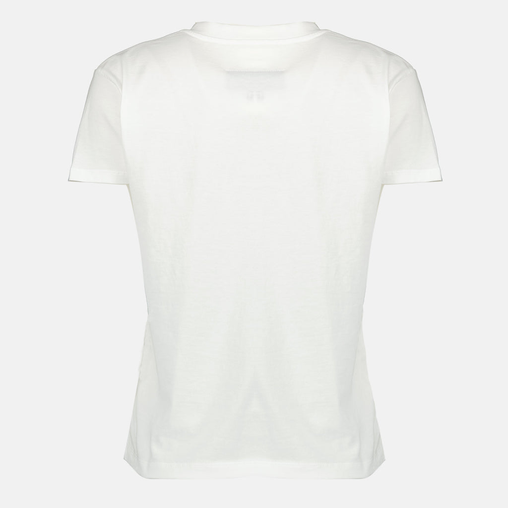 Imagen de la camiseta numérica blanca MM6 de Mm6 para mujeres - Temporada Primavera-Verano 2026 - Vista trasera