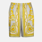 Silk Shorts with Greek Mythology Print