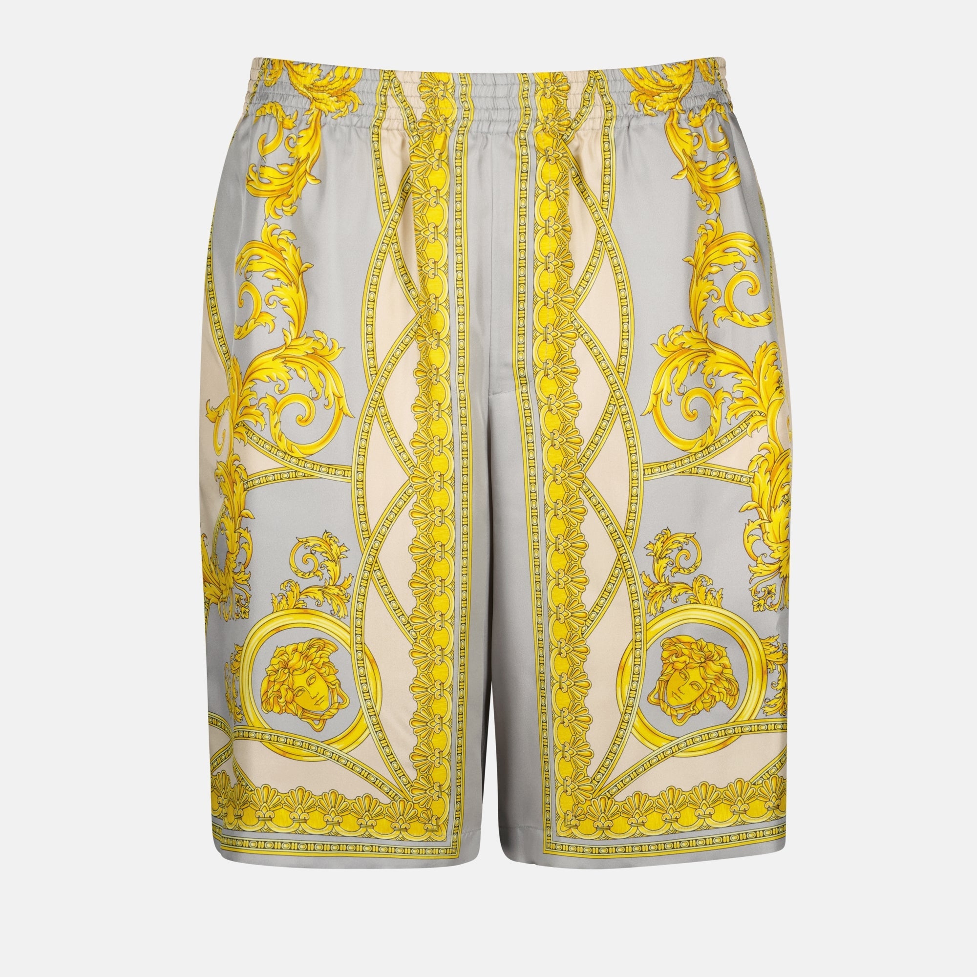 Silk Shorts with Greek Mythology Print