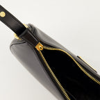 Prada bag, black leather bag, luxury accessory, elegant handbag, premium fashion