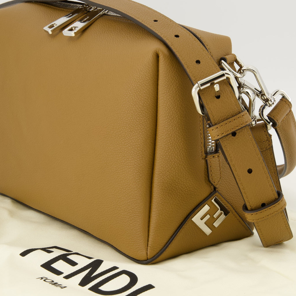 Fendi handbag, Le Sac Fendi Lui medium, camel-grained calf leather, elegant handbag, versatile leather bag