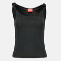 Image of T-Twy Black Tank Top by Diesel for Women - Season Spring-Summer 2026 - Front View