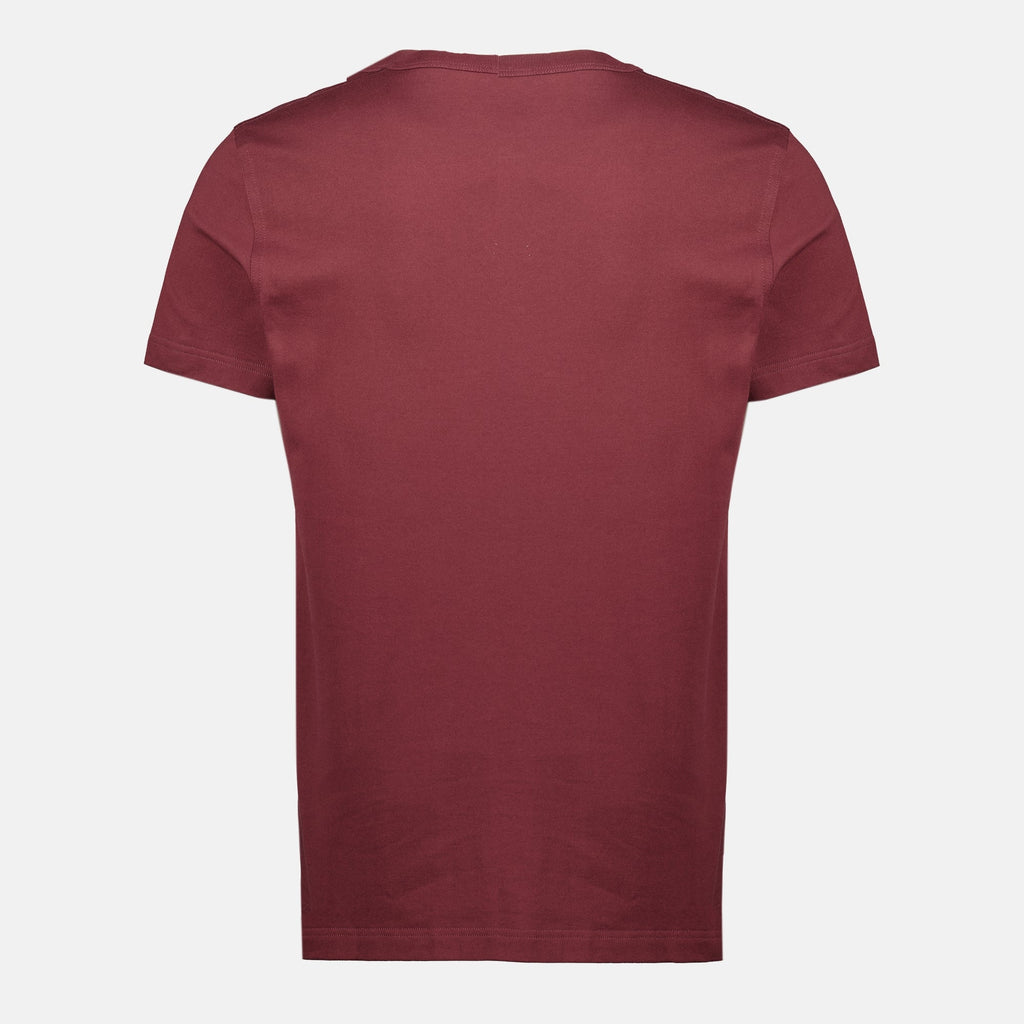 Image of Dior Ribbon Bordeaux T-Shirt by Dior for Men - Season Spring-Summer 2026 - Back View