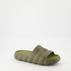 Bilde av Lilo Kaki Slide sandaler av Moncler for menn - Sesong Vår-Sommer 2025 - Frontal høyre trekvart visning